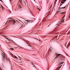 Fototapeta premium Pink feather pattern on abstract background. Fashion textile design and concept. Illustration for wallpaper, textile and decor. Feather texture