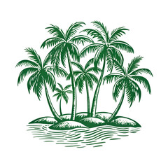 Obraz premium palm trees on the beach