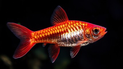 Red Cherry Barb: A Red Cherry Barb with a vivid red hue