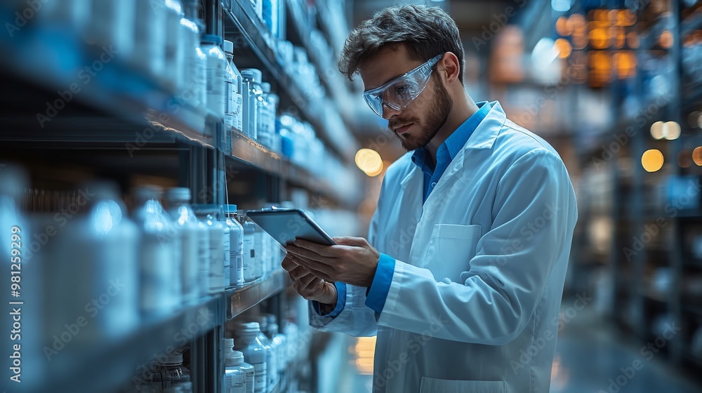 Poster researcher utilizing adaptive learning in an amr project during a laboratory evaluation session