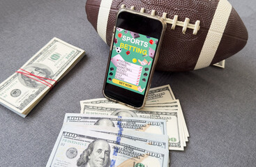 Online sports betting with tablet with application smartphone