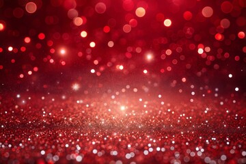 Red glitter and bokeh lights abstract background for festivities