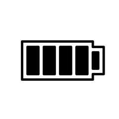 battery icon vector symbol of power charge, simple battery icon 