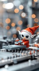 Elves Crafting Robotic Toys in an Advanced High Tech Workshop