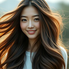 Fototapeta premium portrait of a woman for all beautician product advertisement and model dress fassion design , woman model dress