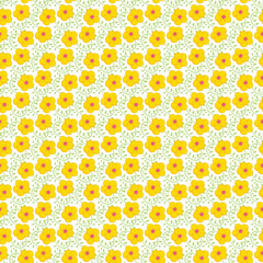 Flat design small flowers pattern design