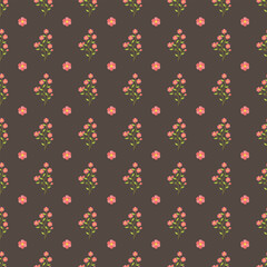 Flat design small flowers pattern design