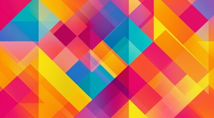 Obraz premium Bright rainbow gradient abstract block pattern