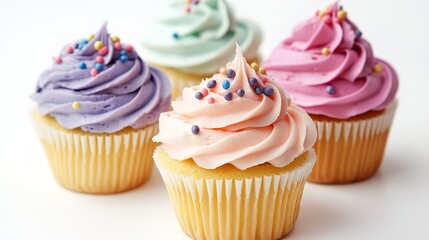 cute cupcake set, white background