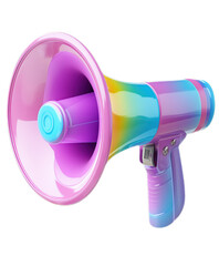 Rainbow Megaphone,  Announcing Pride, Diversity, and Loud Celebrations