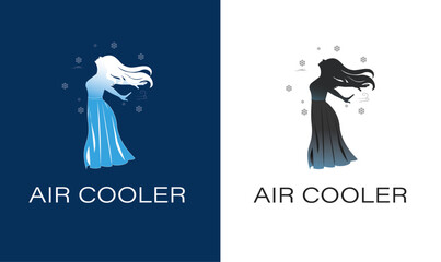 Air cooler logo, Air freshener logo, snow girl logo.
