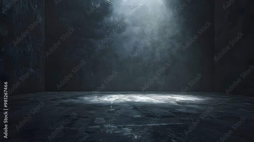 Poster empty studio room. dark background. abstract dark empty studio room texture. product showcase spotli