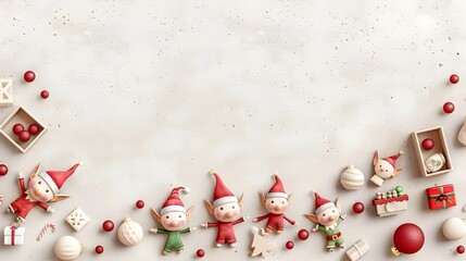 Watercolor Elves Crafting Christmas Toys in Santa s Workshop