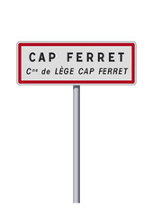 Panneau d'entrée du Cap Ferret (Gironde) en vectoriel