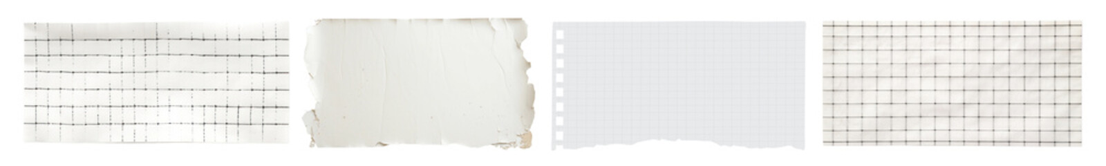 Torn paper png cut out element set