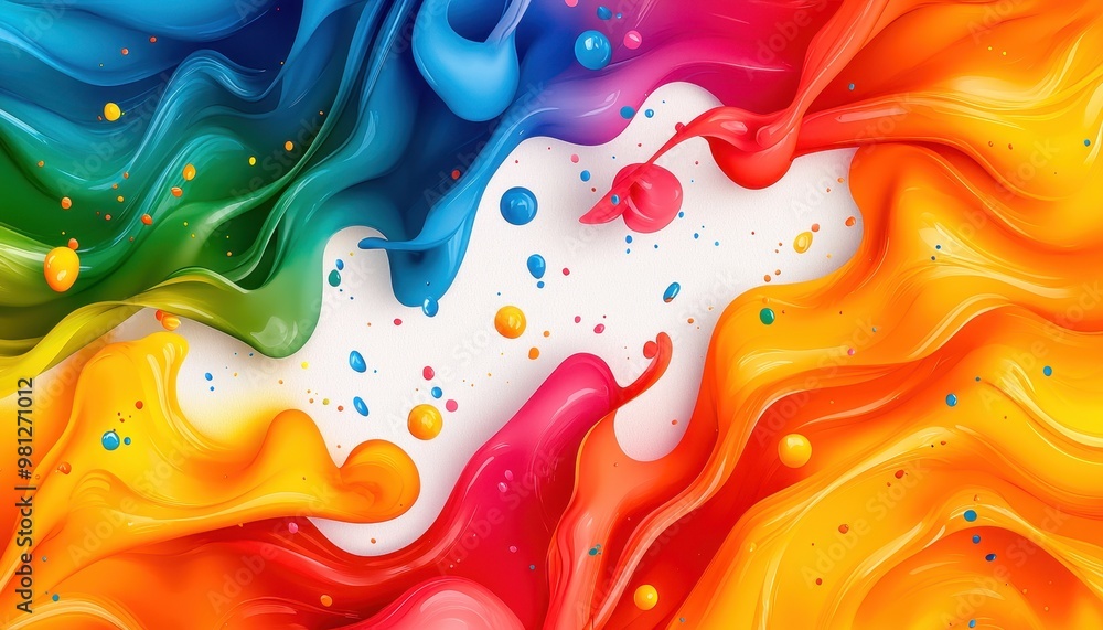 Aufkleber vibrant abstract swirl of colors creating a dynamic and energetic visual. perfect for backgrounds an
