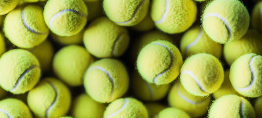 Close-up of tennis balls