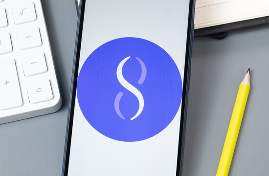 New York, USA - 30 August 2024: SingularityNET AGIX Logo on Phone Screen, Crypto Icon on Display