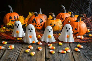 halloween pumpkin and candy