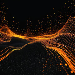 Abstract beautiful creeping fire background texture Bright glowing waves of electric fire neon energy lines