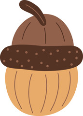 Hand Drawn Acorn Autumn Illustration