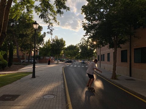 patinando en la calle