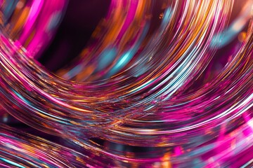 Vibrant Swirls of Pink and Orange Abstract Light