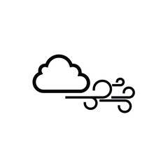 Windy and cloudy weather conditions icon. Weather Forecast