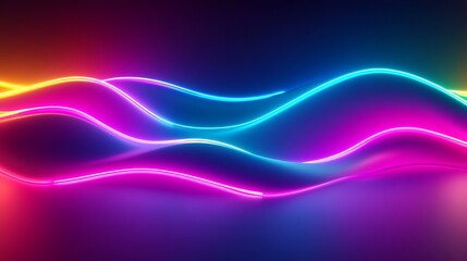 Fototapeta premium Radiating Neon Light Burst, futuristic flashes, Motion lights, Colorful Streaks on Dark Background