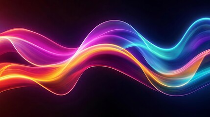 Radiating Neon Light Burst, futuristic flashes, Motion lights,  Colorful Streaks on Dark Background