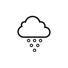 Snowy in Cloudy Weather conditions icon. Weather Forecast
