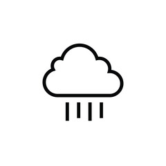 Rainy and Cloudy weather conditions icon. Weather Forecast