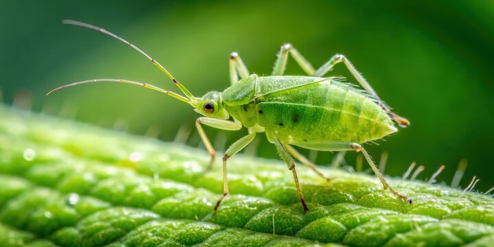 Close-up photo of a green puceron on a plant leaf, green, puceron, insect, pest, macro, close-up, nature, plant, leaf