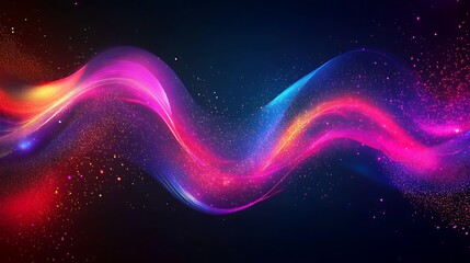 Obraz premium Radiating Neon Light Burst, futuristic flashes, Motion lights, Colorful Streaks on Dark Background