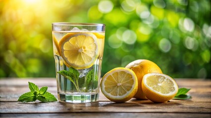 Fototapeta premium Lemon water. Healthy lifestyle
