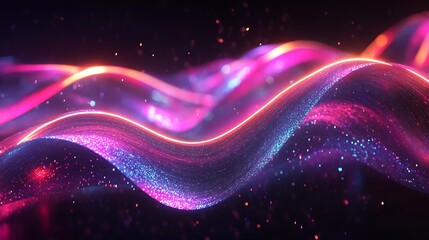 Obraz premium Radiating Neon Light Burst, futuristic flashes, Motion lights, Colorful Streaks on Dark Background