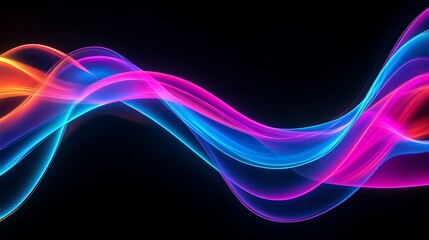 Obraz premium Radiating Neon Light Burst, futuristic flashes, Motion lights, Colorful Streaks on Dark Background