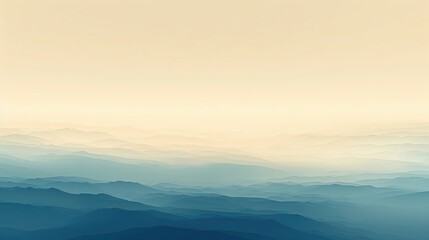 Fototapeta premium Serene landscape featuring layered mountains in soft blue tones, creating a calming and peaceful atmosphere.