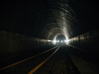 Completed tunnel stretching into darkness, symbolizing progress and connection.
