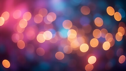 Obraz premium Colorful bokeh lights with a soft focus create a vibrant, dreamy background. The blend of blurred, multicolored light spots adds a whimsical and atmospheric touch.