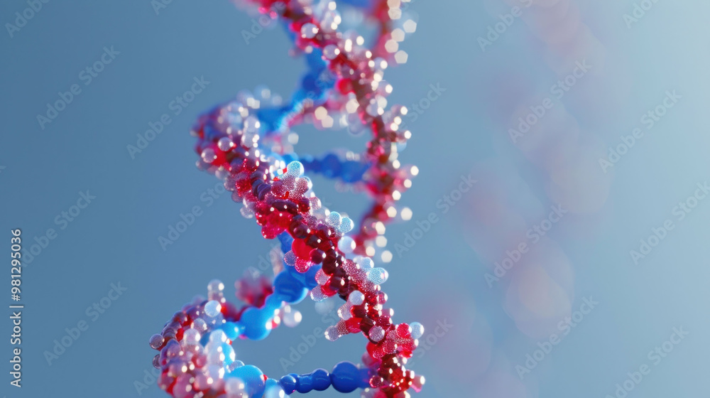 Poster image showcases vibrant dna double helix structure, symbolizing essence of life and genetic informat