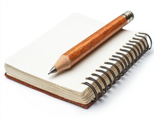 Blank Notebook With Pencil.