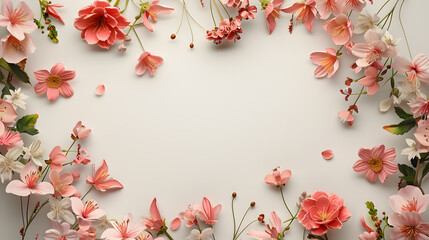 Frame with flowers