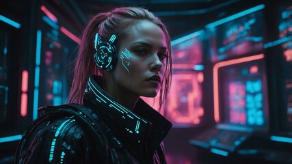 a dazzlingly futuristic satellite hacker her image