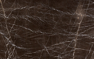 Background of black marble with white and orange veins