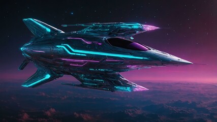 a shimmering synthwave bioluminescent astral image