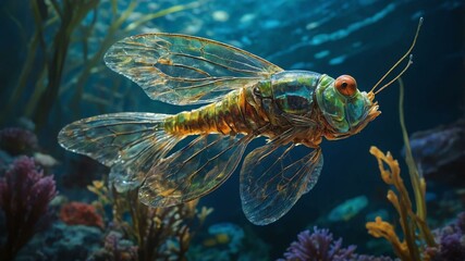 in the center of the oil painting a hyperreal image