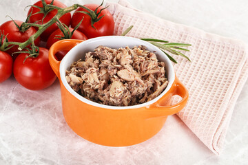 Canned tuna fish for salad