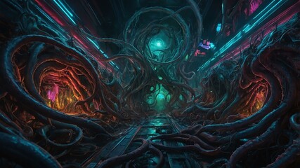 in the eerie depths of space a grotesque amal image