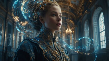 Fototapeta premium in the midst of a baroque setting a thrilling image